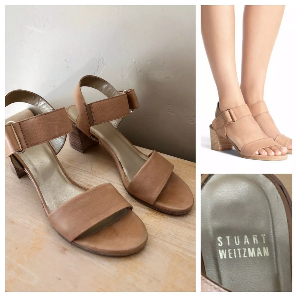 Stuart Weitzman Wide Strap Sandals Size 8